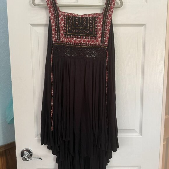 Free People A Night in Delhi Asymmetrical Hem Side Tie Tunic - Picture 3 of 6